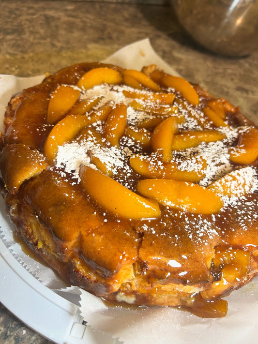 Peach Cobbler cheesecake